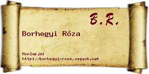 Borhegyi Róza névjegykártya