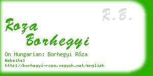 roza borhegyi business card