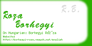 roza borhegyi business card